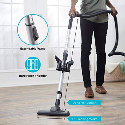 Simplicity Vacuums Jill Canister with Bags, Filter Set, and Pet Upholstery Tool Bundle, Rug and Hardwood Vacuum Cleaner with Dual-Certified HEPA Filter and Bag, Pet Vac