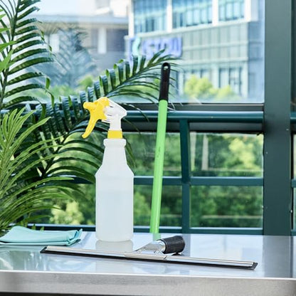 Restaurantware-Clean Tek Professional 17.72 Inch Window Squeegee, 1 Cleaning Squeegee with Rubber Blade - No-Slip Handle, Clean Mirror Or Car Windshield, Stainless Steel Wiper for Glass Door - size: 17 3/4", style: Stainless Steel, with Black Rubber Grip