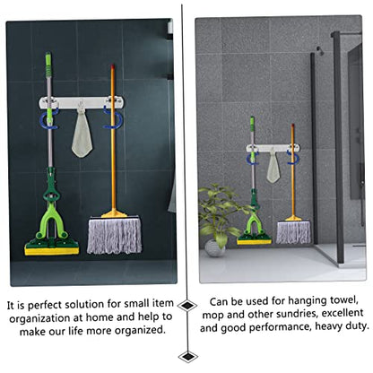 Cabilock Mop Holder Mop Steel S-type Hook Wall-mounted S-type Mop Hook Practical S-type Mop Hook Heavy-duty S-type Mop Hook S-type Mop Wall-mounted Hook S-type Mop Heavy-duty Hook - size: 24X9X2CM