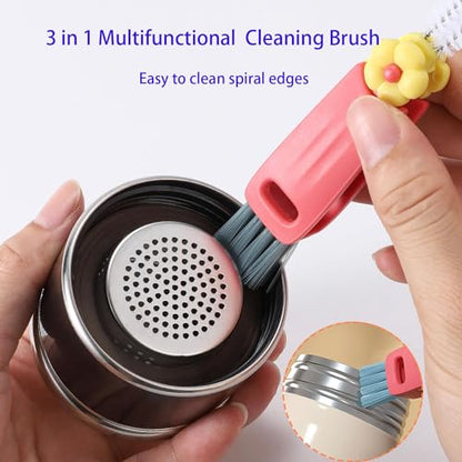 3 in 1 Cup Lid Cleaning Brush, Multifunctional Cleaning Brush Portable Cup Lid Cleaner for Bottle Gap Tight Spaces Cup, Portable Cup Lid Cleaner, 1 Pcs Blue - color: 1pcs Blue