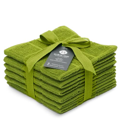100% Cotton Terry Dish Cloth & Dish Towel, 6 Pack, Super Soft and Absorbent Kitchen Towels, Perfect for Kitchen Cleaning and Dish Washing (Green 6 Pack) - color: Green 6 Pack