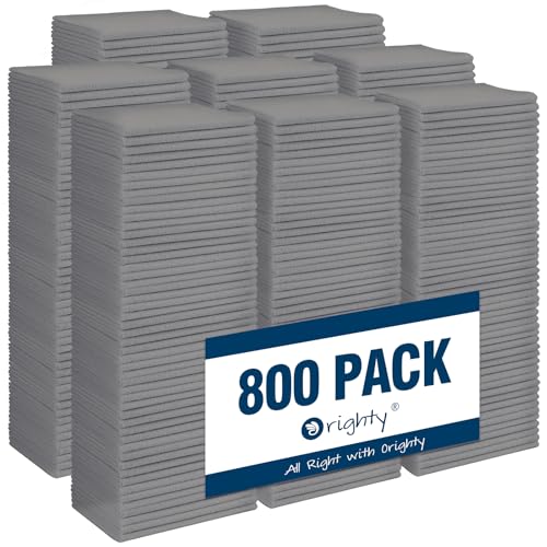 Orighty Microfiber Cleaning Cloth, 800 Pack Highly Absorbent Cleaning Rags, Household Cleaning Supplies, Reusable Microfiber Towels Lint Free Cloths for House, Kitchen, Car Care, 12x11 inch, Grey - color: Grey, size: 800 Pack