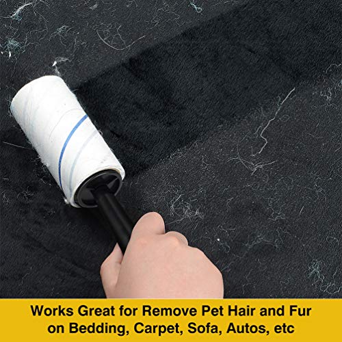 Extra Sticky Lint Rollers for Pet Hair Small Pet Hair Rollers Dog Cat Fuzz Clean Removal Rolls Easy Tear Sticky Lint Roller Removers for Clothes Couch Furniture, 450 Sheets Total, 5 Packs