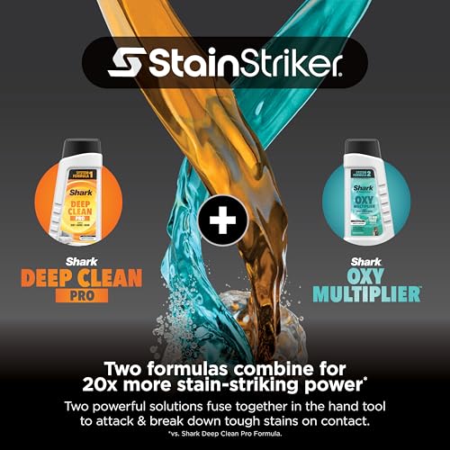 Shark StainStriker Portable Carpet and Upholstery Cleaner with On Board Self Clean, Spot, Stain and Odor Eliminator, 2 Tools, 2 Solutions, Charcoal - style: StainStriker + 2 Tools