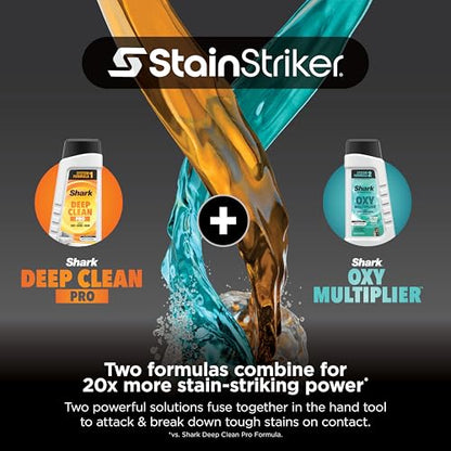 Shark StainStriker Portable Carpet and Upholstery Cleaner with On Board Self Clean, Spot, Stain and Odor Eliminator, 2 Tools, 2 Solutions, Charcoal - style: StainStriker + 2 Tools