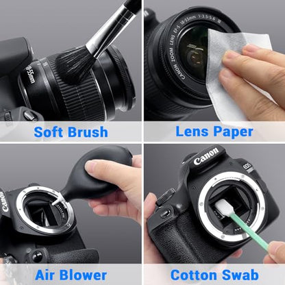 Aispour Camera Lens Cleaning Kit, 10-in-1 Camera Cleaning Kit, Camera Lens Cleaner and Camera Accessories, Includes Lens Cleaning Kit/Lens Cleaner/Lens Cleaning Pen/Soft Brush
