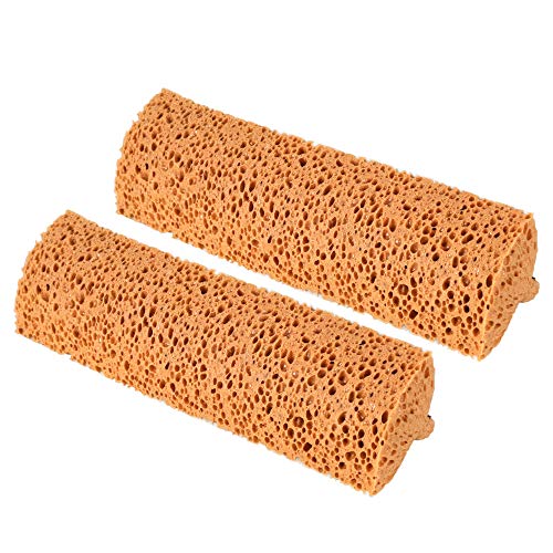 Yocada Sponge Mop Replacement Refill Head Home Commercial Use Tile Floor Bathroom Garage Cleaning Easily Dry Wringing 2 PCS - color: Refill Head