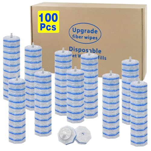 100pcs Disposable Toilet Brush Head Refills Compatible With Clorox Toilet Cleaning System,Upgrade Fiber Cleaner Heads for Closestool .(not included brush rod) - size: 1 Count (Pack of 100)
