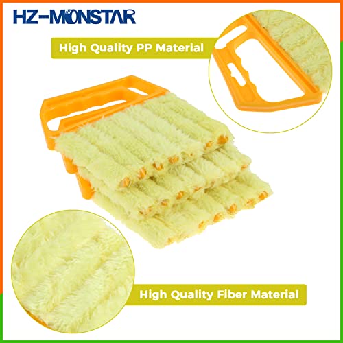 3Pcs Blind Cleaner Duster Tool, 7-Finger Dusting Tool for Window Venetian, Washable Mini Brush, Air Conditioner Handheld Mini Duster Brush for Wood Blinds Dust Dirt