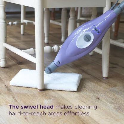 Shark Steam Pocket Mop with 2 Washable Double-sided Pads, Steam Sanitization, Swivel Steering, Lightweight, Steam Cleaner for Sealed Hard Floors, Hardwood, Marble, Tile, Purple, S3501 - style: Steam Pocket Essentials