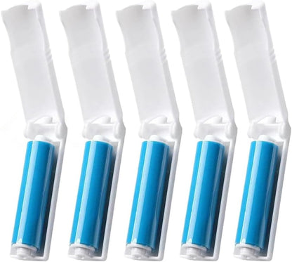 5Pcs Reusable Lint Roller, Foldable Mini Lint Roller, Pet Hair Remover, Lint Remover for Pet Hair Extra Sticky Clothes,Pet Hairs, Carseats