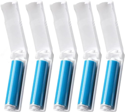 5Pcs Reusable Lint Roller, Foldable Mini Lint Roller, Pet Hair Remover, Lint Remover for Pet Hair Extra Sticky Clothes,Pet Hairs, Carseats