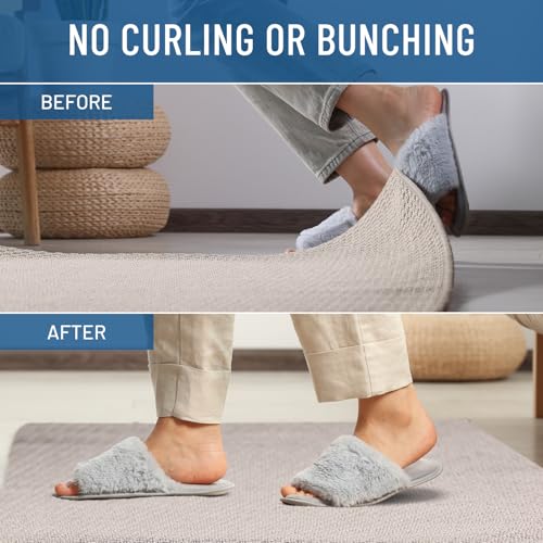 Travel Pet Hair Removal Tool & Rug Gripper – Portable Fur Remover and Anti-Slip Rug Tape to Keep Floors Clean and Secure