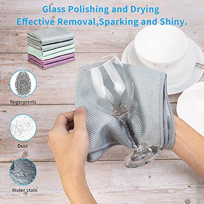 Nanoscale Cleaning Cloth,Easy Clean Fish Scale Microfiber Glass Cleaning Cloths Streak Free for Window Car Mirrors Windshield Lint Free Microfiber Polishing Cleaning All-Purpose Towel Pack of 6(Green) - color: Green