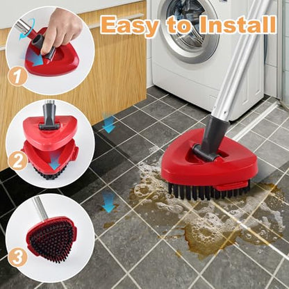 2 Pack Upgrade Scrub Brush for O Cedar Rinseclean 2 Tank,Hard Bristle Scrub Brush Attachment,Scrubber Mop Head for Bathroom Kitchen Wall Tile Floor Cleaning, Not for 1 Tank