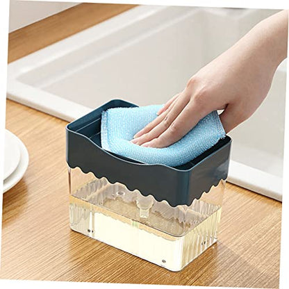 Cabilock 1pc Creative Liquid Dispenser Box with Sponge Wipes Press Automatic Soap Dispenser for Kitchen and Home Use Material Easy to Color