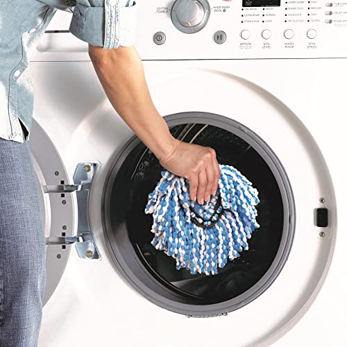 O-Cedar RinseClean Spin Mop & Bucket System + 2 Extra Mop Heads | Clean with Water | Removes 99% of Bacteria - color: Rinseclean Spin Mop & Bucket + 2 Extra Refills