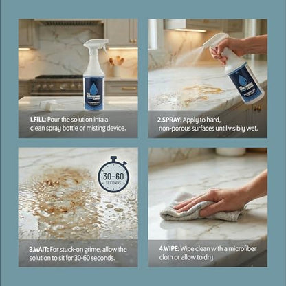 The Everywhere Cleaner Hypochlorous Acid Spray 500ppm (HOCL) - Multi-Surface Household Cleaner & Odor Neutralizer for Kitchen, Bathroom, Sealed Floors, No Fumes, No Residue - 1 Quart x 2 Pack - size: 32 Fl Oz (Pack of 2)