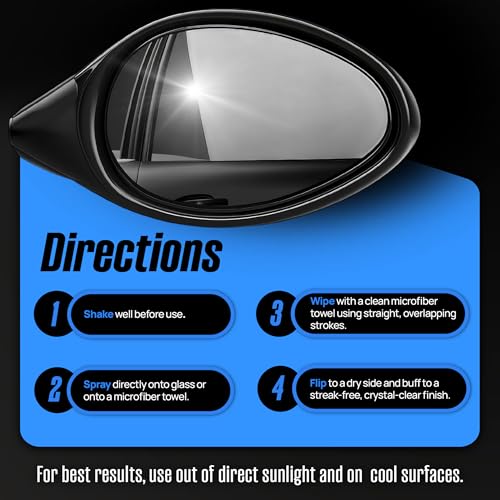 Magic Finish Car Glass Cleaner (16 fl oz) – Ammonia-Free Window Cleaner Spray for Interior & Exterior Auto Glass – Anti-Fog, Streak-Free Car Cleaning Supplies for Tint, Mirrors & Screens - size: 16 Fl Oz (Pack of 1)