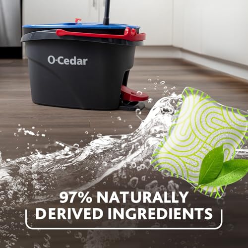O-Cedar EasyWring RinseClean Microfiber Spin Mop & Bucket Floor Cleaning System with 2 Extra Refills with Citrus Pac (Variety Pack) - size: RC + 2 Refill W/Citrus PACS