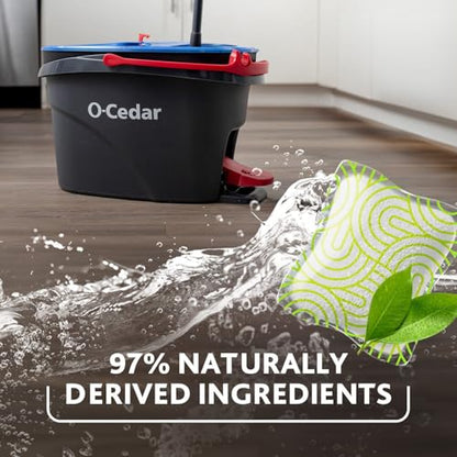 O-Cedar EasyWring RinseClean Microfiber Spin Mop & Bucket Floor Cleaning System with 2 Extra Refills with Citrus Pac (Variety Pack) - size: RC + 2 Refill W/Citrus PACS
