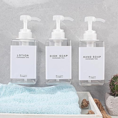 Refillable Shampoo and Conditioner Bottles for Shower Wall,Shampoo and Conditioner Dispenser with Pump No Drill (3 Bottles 3 Wall Mounts-Clear) - color: 3 Bottles 3 Wall Mounts-clear