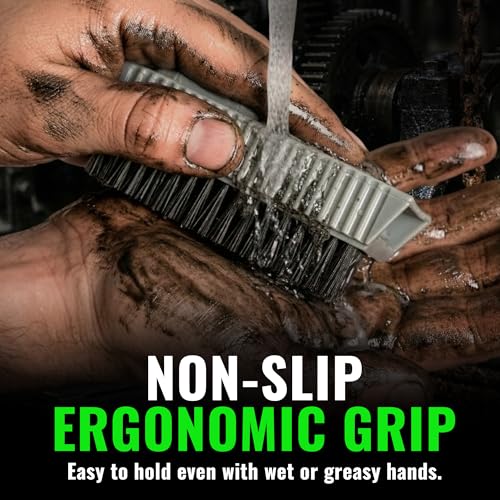 Grip Clean Nail Brush for Cleaning Fingernails – Heavy Duty Nail Brush with Extra Stiff Bristles - Fingernail Brush & Nail Scrubber Brush with Suction Cup Backing for Men & Women - 1 Pack - style: 1 Count (Pack of 1)
