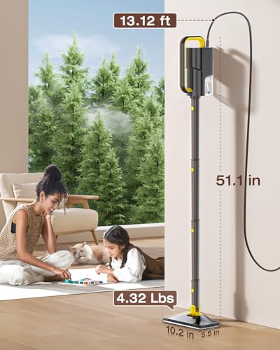 10-in-1 Steam Mop with Detachable Handheld Steamer,350ml Tank, 10s Heat-Up, 248°F Steam Cleaner, 2-Level Control and Swivel Head for Floor,Carpet,Tiles, BBQ grill,Car Accessories Dark Grey - color: Dark Grey