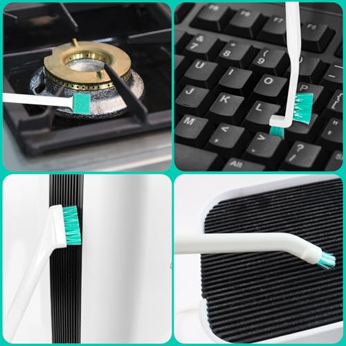 10Pcs Ice Maker Cleaning Brush Kit- 8 Pcs Crevice Cleaning Brush and 2 Pcs Drain Pipe Brushes Small Cleaning Tools for Tight Spaces Corner
