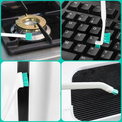 10Pcs Ice Maker Cleaning Brush Kit- 8 Pcs Crevice Cleaning Brush and 2 Pcs Drain Pipe Brushes Small Cleaning Tools for Tight Spaces Corner
