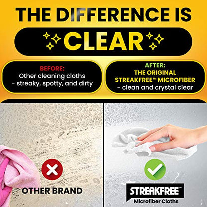 Microfiber Glass Cleaning Cloths – 5 Pack 16x16 Lint Free Window & Mirror Cloths – Just Add Water, No Chemicals, Streak-Free Shine
