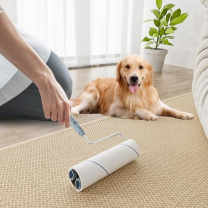 Large Lint Roller for Furniture, Pet Hair, Clothes, Extra Sticky, 6.3'' Giant Lint Roller