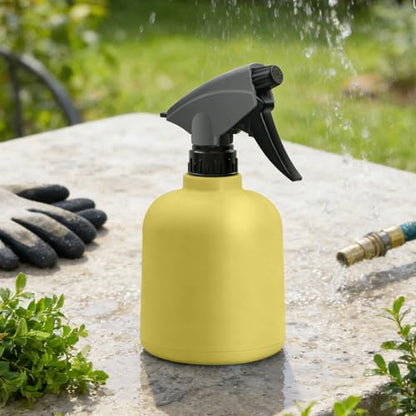 600ml Adjustable Leakproof Misting Water Sprayer - Empty Spray Bottles | Gardening, Cleaning Indoor Outdoor Home Yard Backyard Lawn Plant Care Tool - color: Yellow
