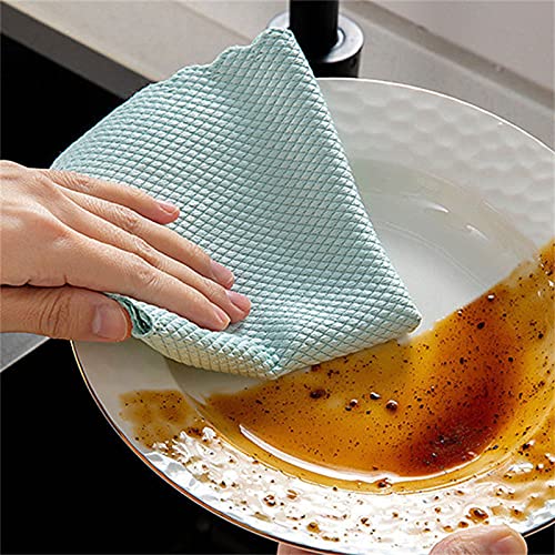 Microfiber Cleaning Cloth, 20 Pack Reusable Ultra Soft Absorbent Streak Free Tea Towels for Kitchen,Washable Quick Drying Kitchen Towels Set for Kitchen,Home,Window,Dishes,Car,House Cleaning