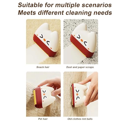 Washable Lint Roller, Cute and Ergonomic Design, 10.4x9cm, Reusable Pet Hair Roller, Fabric Care Lint Remover, Reusable and Eco Friendly, for Clothing, Couches, Beds, Or Upholstery at Home, Travel - color: Wine Red