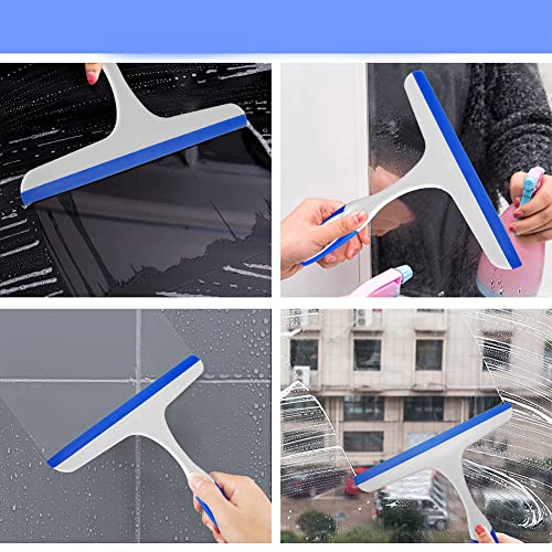 Magik 1-2 Pcs Super Flexible Silicone Squeegee Car Windshield Window Home Cleaning (1 Pack, Blue) - color: Blue, size: 1 Pack