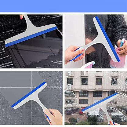 Magik 1-2 Pcs Super Flexible Silicone Squeegee Car Windshield Window Home Cleaning (2 Pack, Blue) - color: Blue, size: 2 Pack