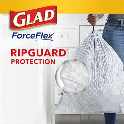 CLO78564 - Glad ForceFlex Tall Kitchen Drawstring Trash Bags - size: 120 Count (Pack of 1)