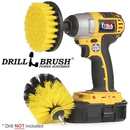 Shower Cleaning Brush - Cleaning Scrub Brush - Bathroom Cleaning Brushes - Tile Cleaning Brush - Tub Cleaning Brush - Scrub Brushes for Drills - Bathroom Power Scrubber - Home Bathroom Cleaning Tools - color: Yellow