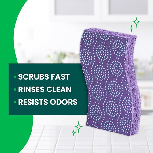Scotch-Brite Odor Resist Non-Scratch Scrub Sponge, Dishwasher-Safe Kitchen Sponges that Resist Bacterial Odors, Multipurpose Dish Sponge for Gentle Cleaning, 6 Dish Sponges - size: 6 Pack