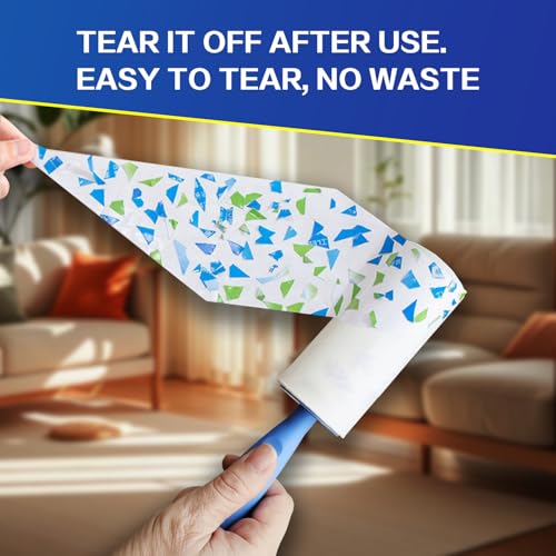 Extra Sticky Lint Roller Mega Value Set 900 Sheets for Pet Hair Removal and Clothes, Dog and Cat Lint Remover, 10 Pack - size: 10pack(900sheets)