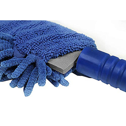 CleanAide Handheld Reusable Microfiber Flex Duster with Adjustable Telescopic Reach Pole – Bendable, Lightweight, Dust Cleaner for Blinds, Shutters, Radiators, Electronics, Glass, Hard-to-Reach Areas