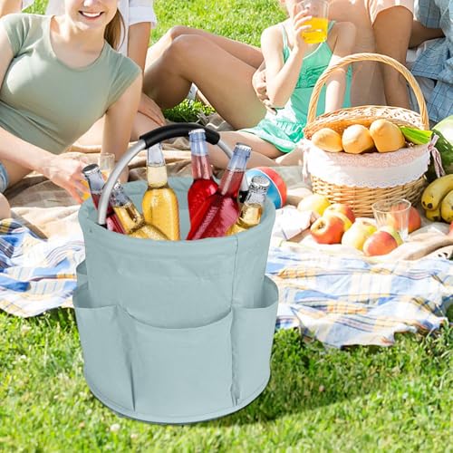 Professional Cleaning Caddy Organizer - 11" Wearable Cleaning Supply Bag with Adjustable Shoulder Strap & Handle - Housekeeper Essentials Organizer for Detailing Tools & Supplies (Sky Blue) - color: Sky Blue