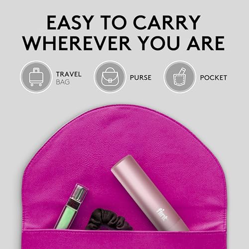 Flint Rose Gold Retractable Mini Lint Roller with 90 Extra Sticky Sheets, Small and Portable Lint Roller, Ideal Pet Hair Remover, Travel Lint Rollers for pet Hair Extra Sticky - color: Rose