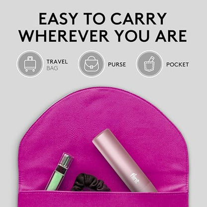 Flint Rose Gold Retractable Mini Lint Roller with 90 Extra Sticky Sheets, Small and Portable Lint Roller, Ideal Pet Hair Remover, Travel Lint Rollers for pet Hair Extra Sticky - color: Rose