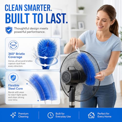 2Pcs Flexible Duster with Bendable Microfiber Head, Reusable Dust Remover, Fan Brush Cleaner for Ceiling Fans, Blinds, Furniture, Cars, Home Cleaning Tool with Soft Washable Fiber Head (Grey*4) - color: Grey*4