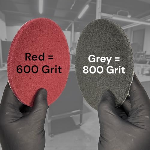 LiME LiNE 6" Scuffing Pads, Hook & Loop for Orbital Dual Action Sanders (Red 8 Pack) - style: Pack of 8