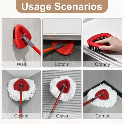 Mop Heads Replacements for Ocedar, Mop Replace Head for O Cedar, Mop Heads for O Cedar, Mop Replace Head for Cedar, Mop Heads for O Cedar Spin Mop Include 4 Mop Refills 2 Scrubber Mop Head 1 Mop Base