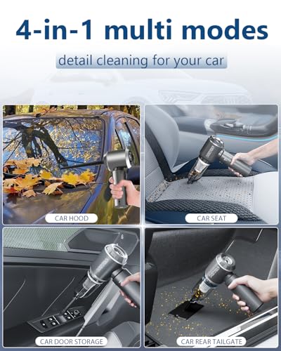 Professional Car Vacuum Cleaner, 20000Pa Powerful Handheld Vacuum for Car Interior Cleaning, Portable Cordless Mini Vacuum with Brushless Motor & Crevice Tool for Car