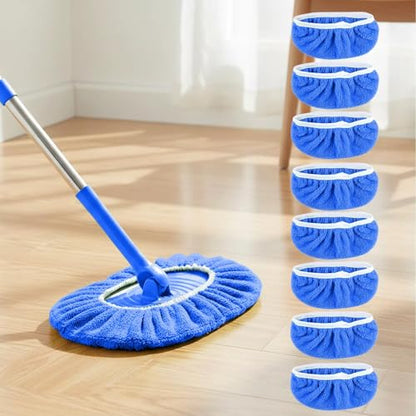 8 Pack Reusable Microfiber Mop Pads - Dry Sweeping Cloths & Wet Mopping Cloths - Washable Wet Pads Refill for Mopping Floors (Mop is not Included), Blue - color: Blue 8-pack